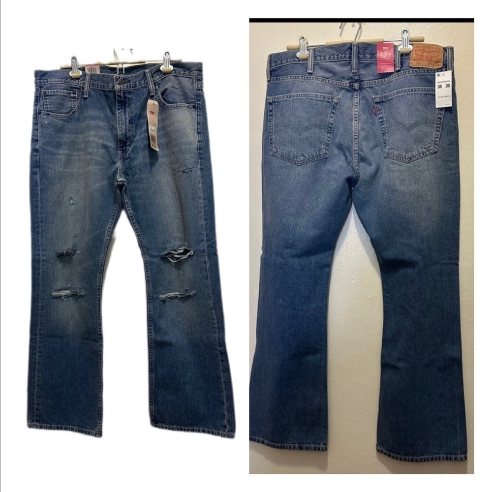 NWT 527Levi's Men's Straight Jeans in Medium Blue